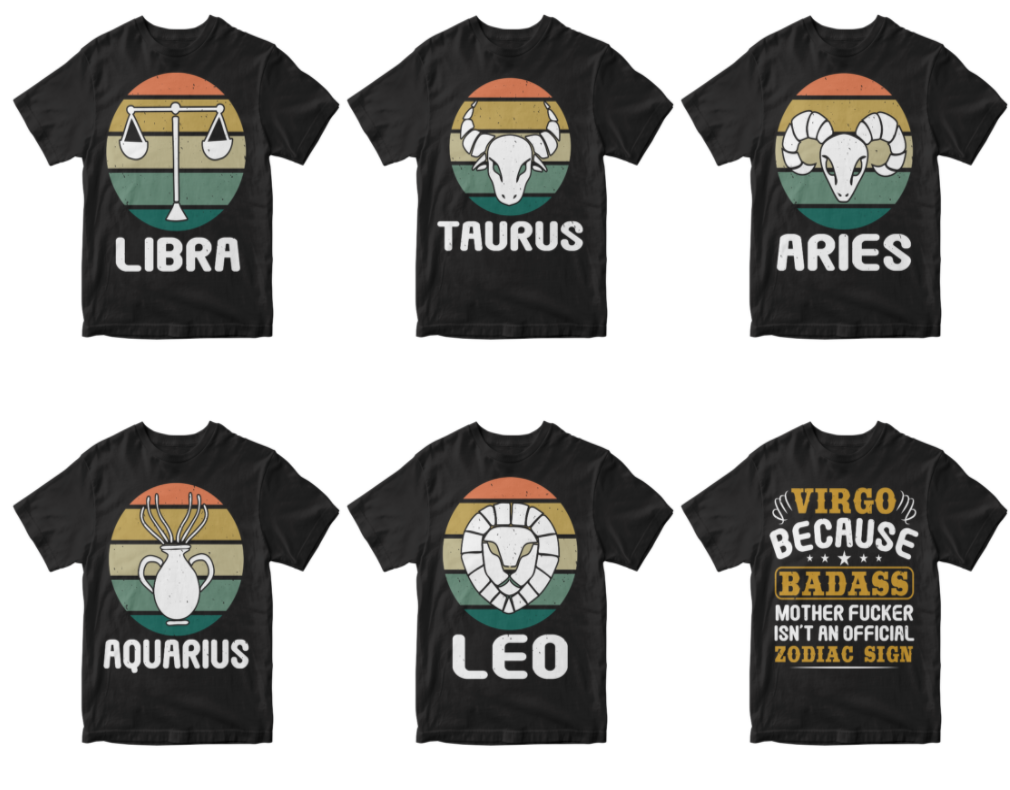 50-zodiac-sign-editable-t-shirt-design-bundle
