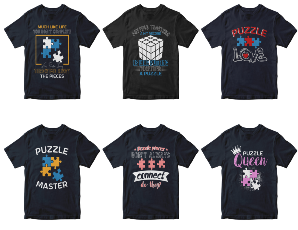 50-editable-puzzle-t-shirt-design-bundle