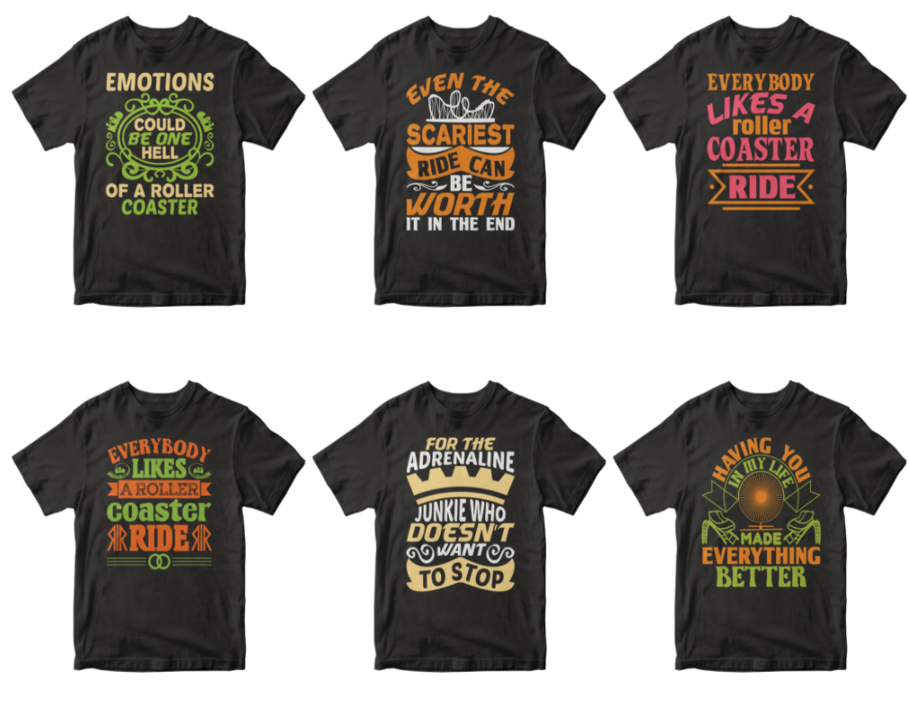 50-editable-roller-coaster-t-shirt-design-bundle