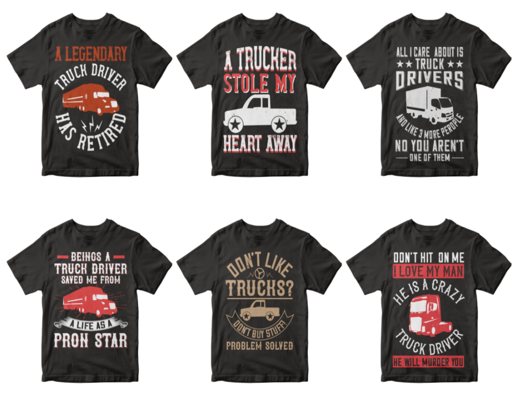 50-editable-truck-driver-t-shirt-design-bundle
