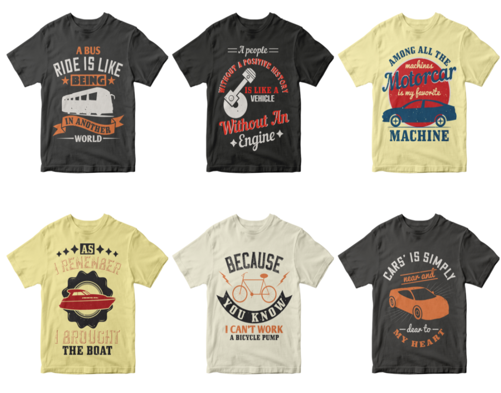 50-editable-vehicles-t-shirt-design-bundle