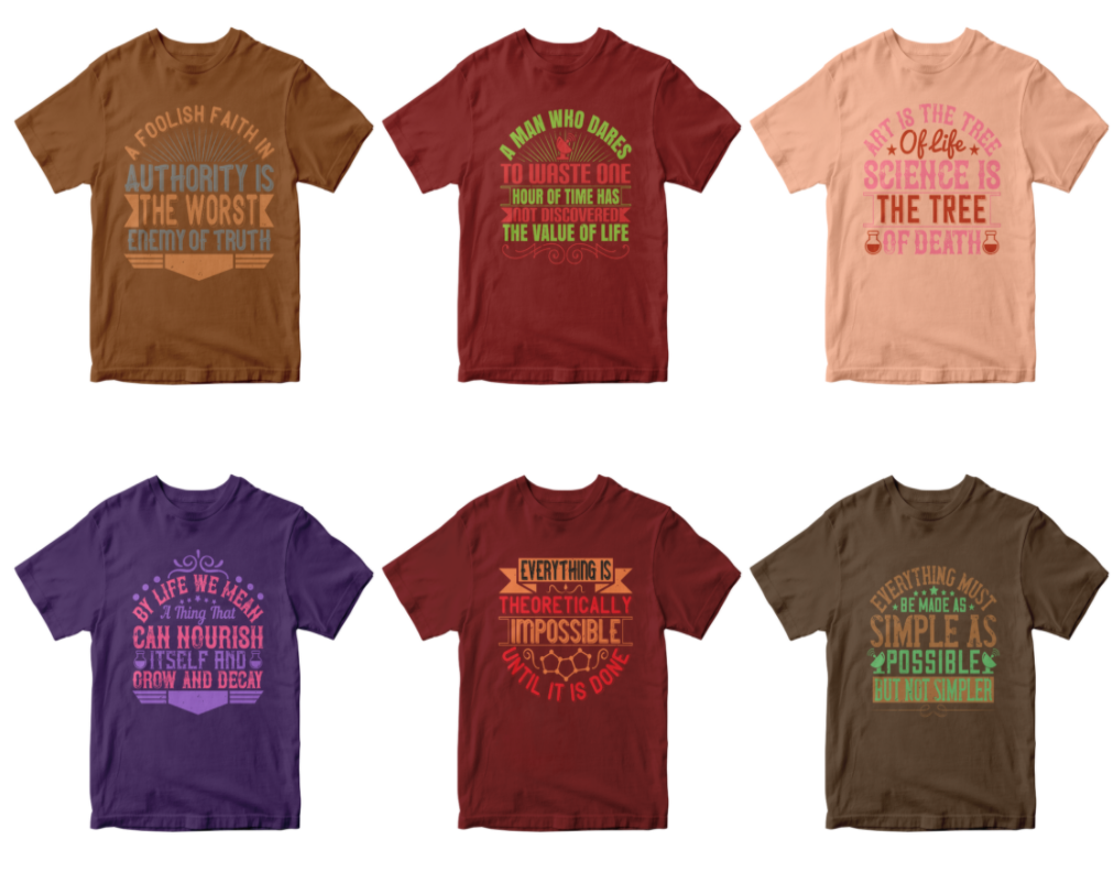 50 Editable Science T-shirt design bundle
