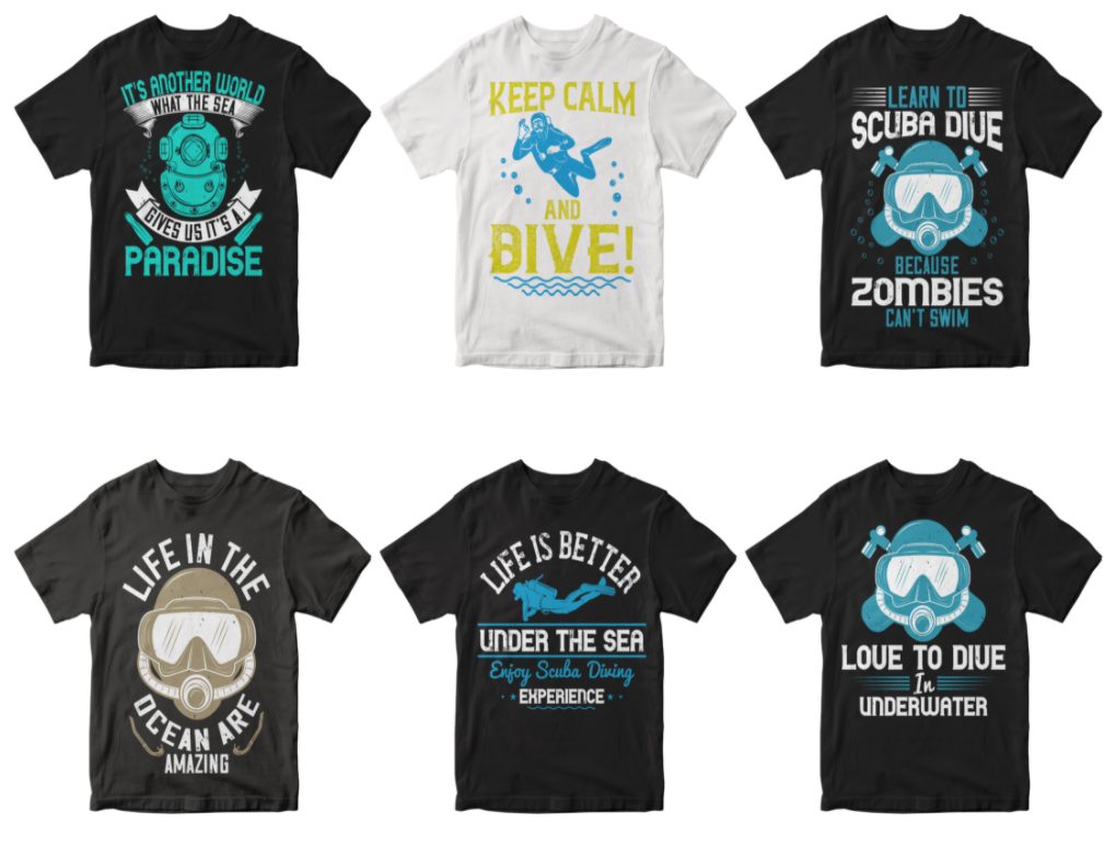 50-editable-diving-tshirt-design-bundle