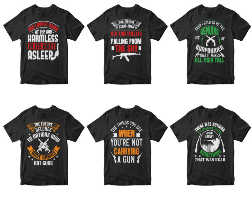 50-editable-gun-lover-tshirt-design-bundle