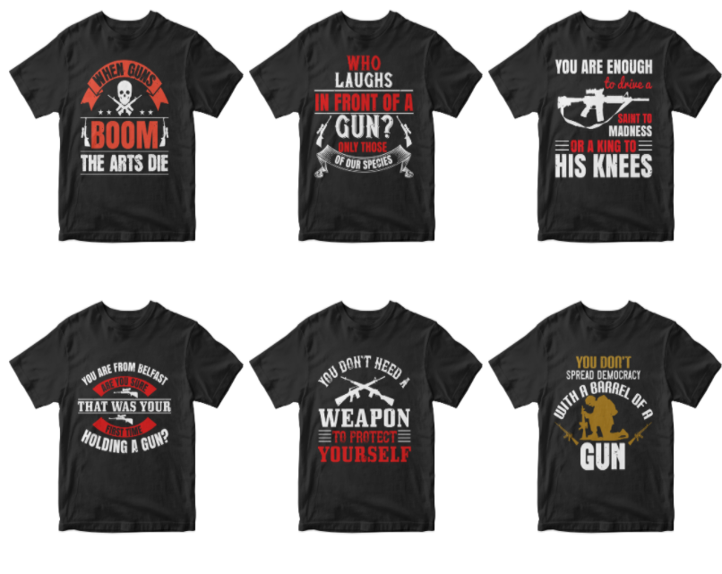 50-editable-gun-lover-tshirt-design-bundle