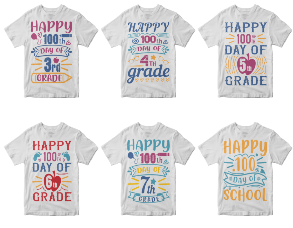 50-editable-100-days-school-tshirt-design-bundle