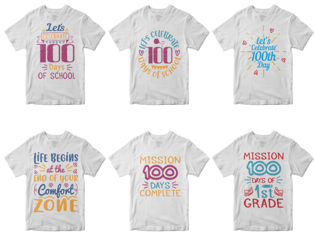 50-editable-100-days-school-tshirt-design-bundle