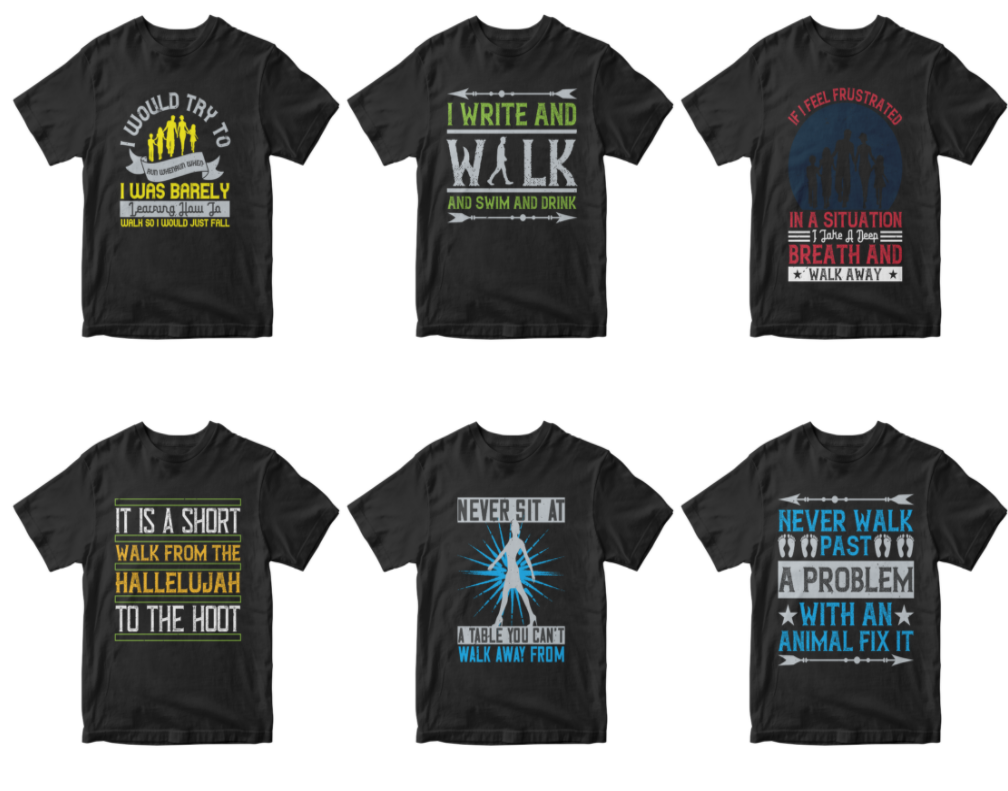 50-walking-t-shirt-design-bundle