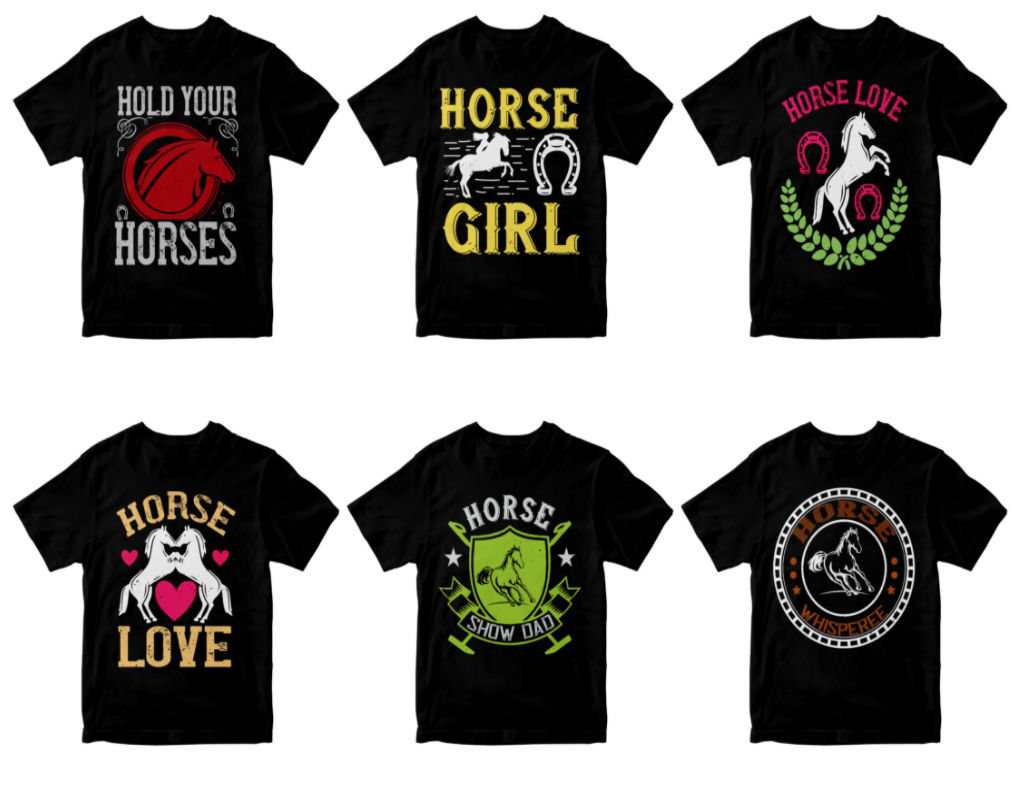 50-editable-horse-tshirt-design-bundle