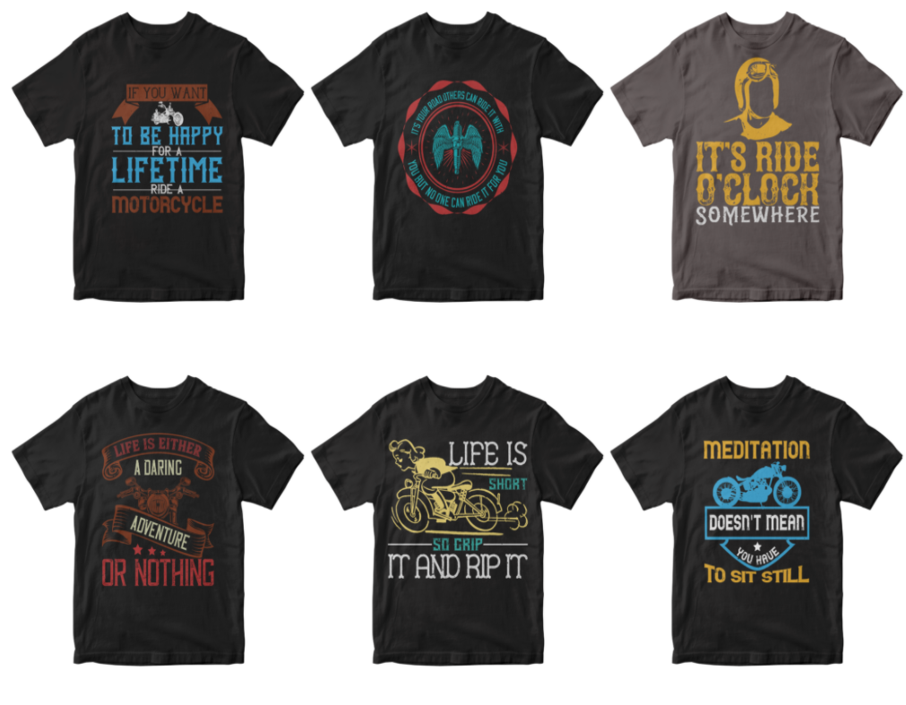 50 Editable Motorcycle T-shirt Design – designs-factory.com