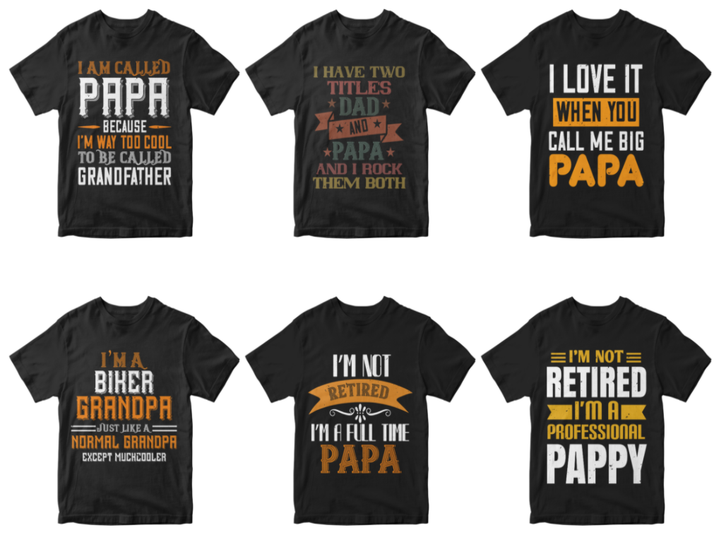 50-editable-papa-tshirt-design-bundle
