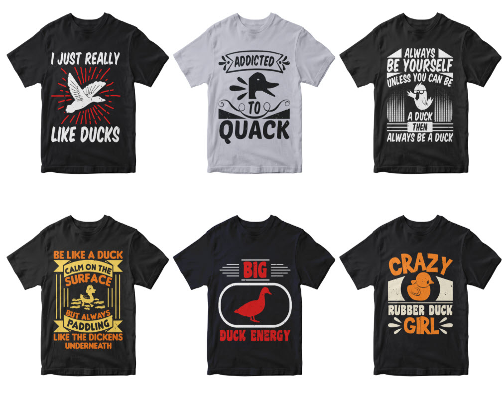 50-editable-duck-t-shirt-design-bundle