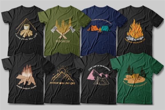 camping-t-shirt-designs-bundle-editable