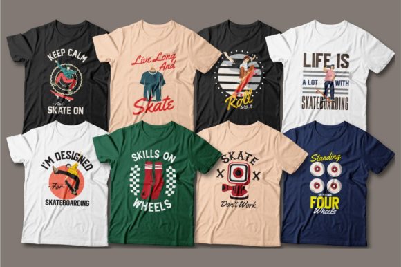 editable-skateboard-t-shirt-designs