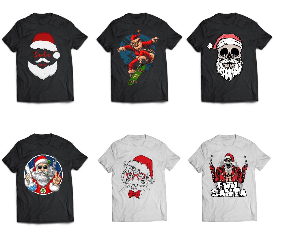 Santa-T-shirt-Designs-Bundle