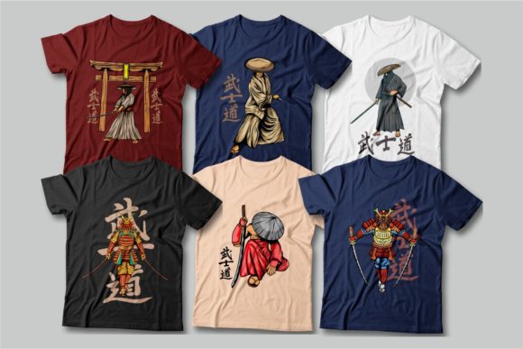 samurai-t-shirt-design-bundle